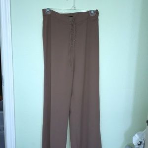Taupe tie up forever 21 pants